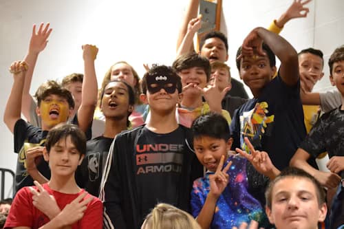 Children exploring and learning at camp